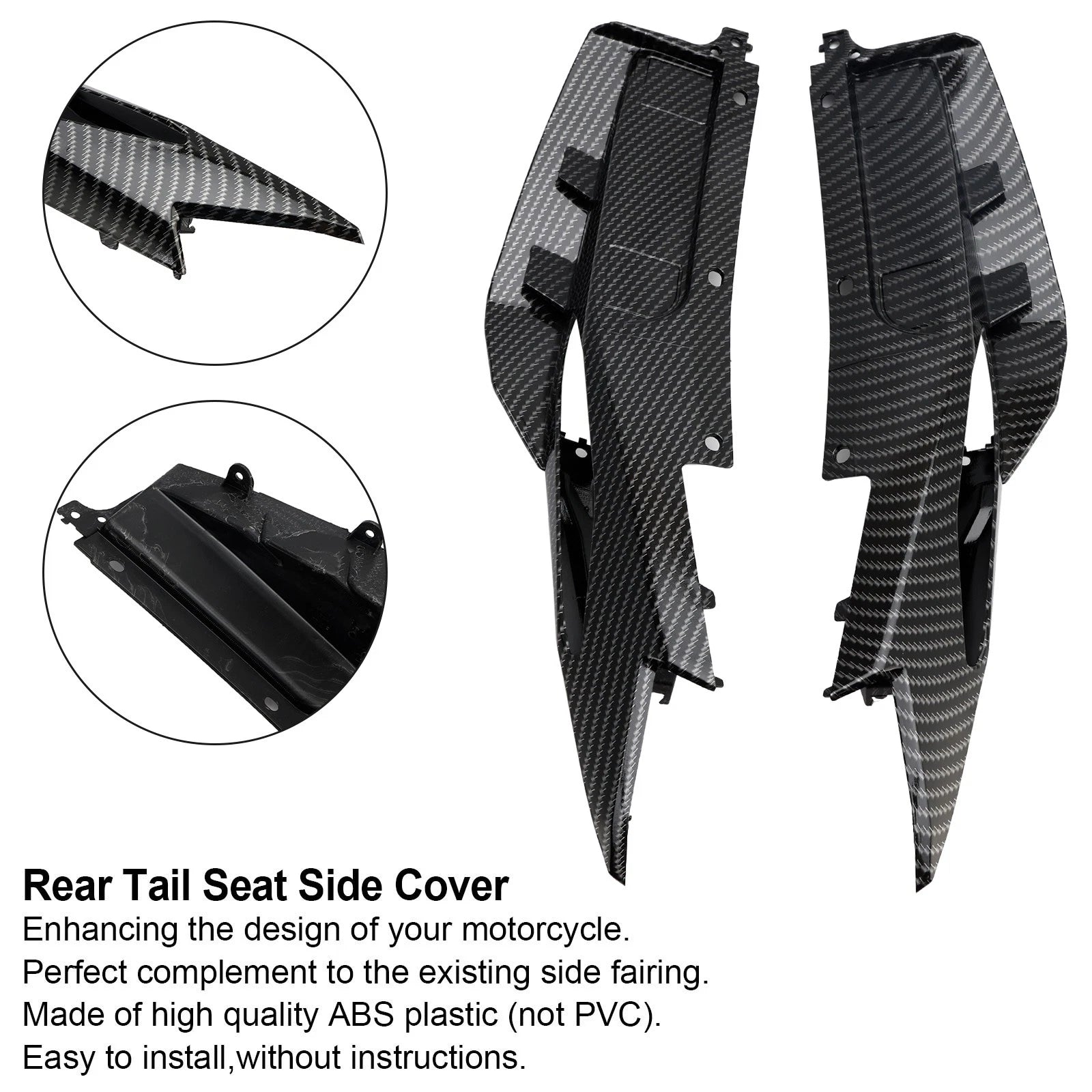 Carbon Rear Tail Seat Side Cover Fairing for Yamaha MT-09 FZ09 (2017–2021)
