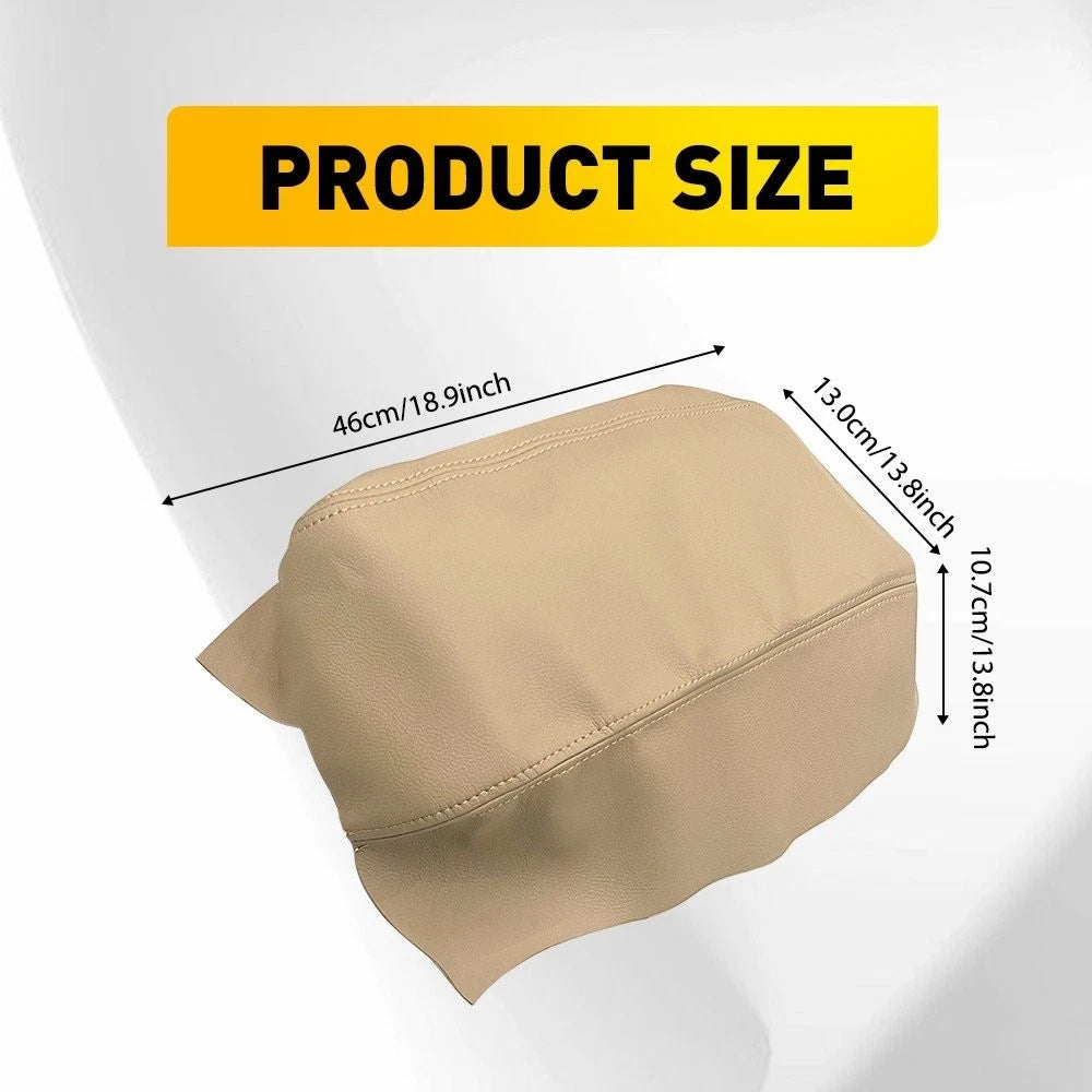 Leather Center Console Cover for Hyundai Sonata (2015–2019) Beige