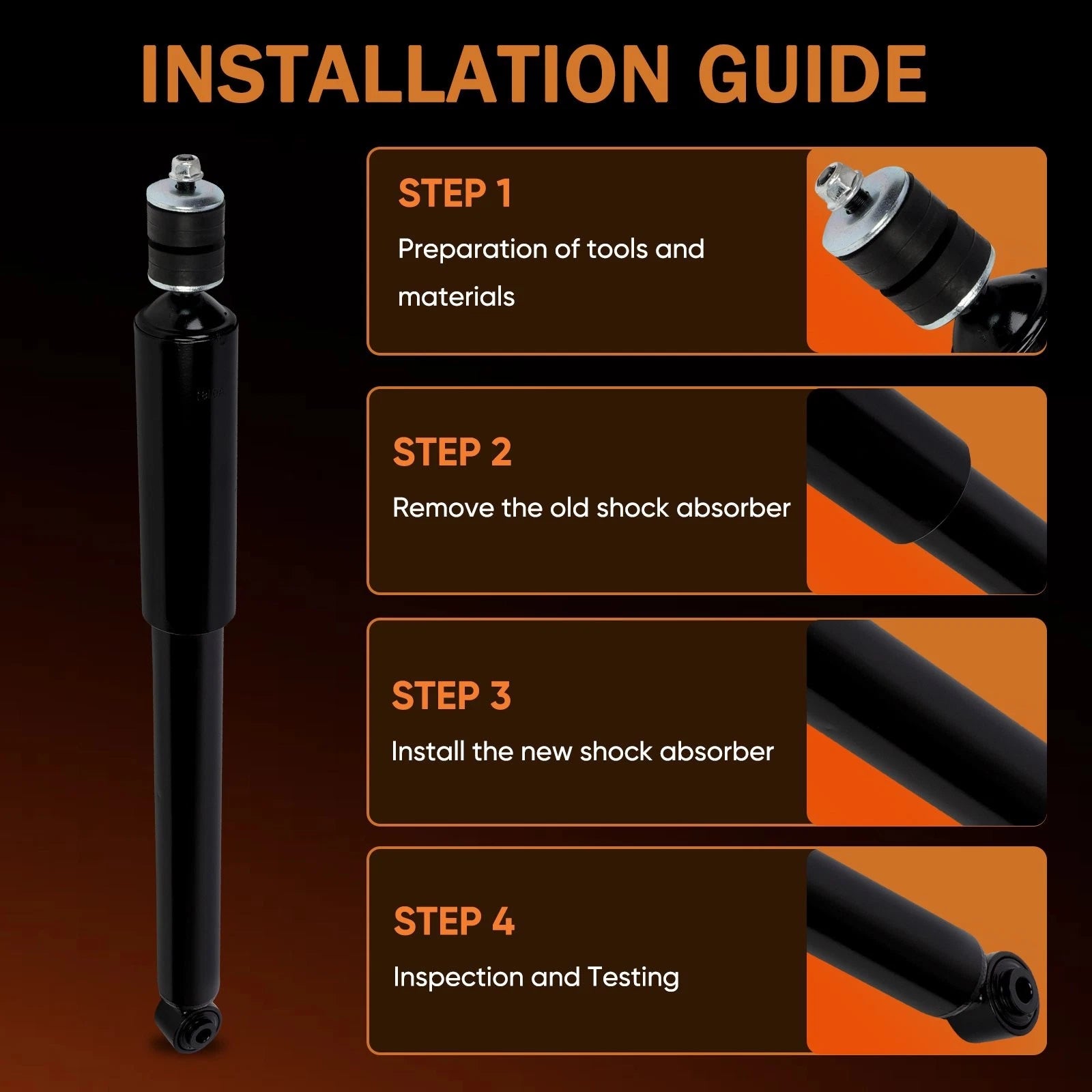 Rear Struts Shocks Absorber Pair for Honda Civic (2006-2011)