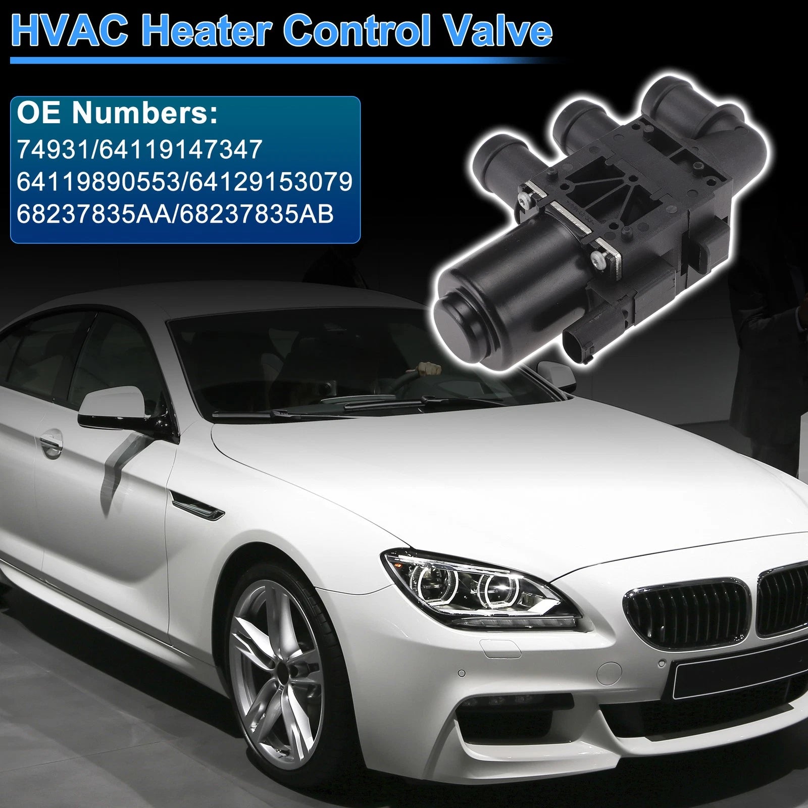 Heater Control Valve for BMW 5 Gran Turismo (F07) 520d (2011–2017) 74931