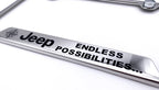License Plate Frame Chrome Stainless Replacement for Jeep Wrangler (2018–2024)