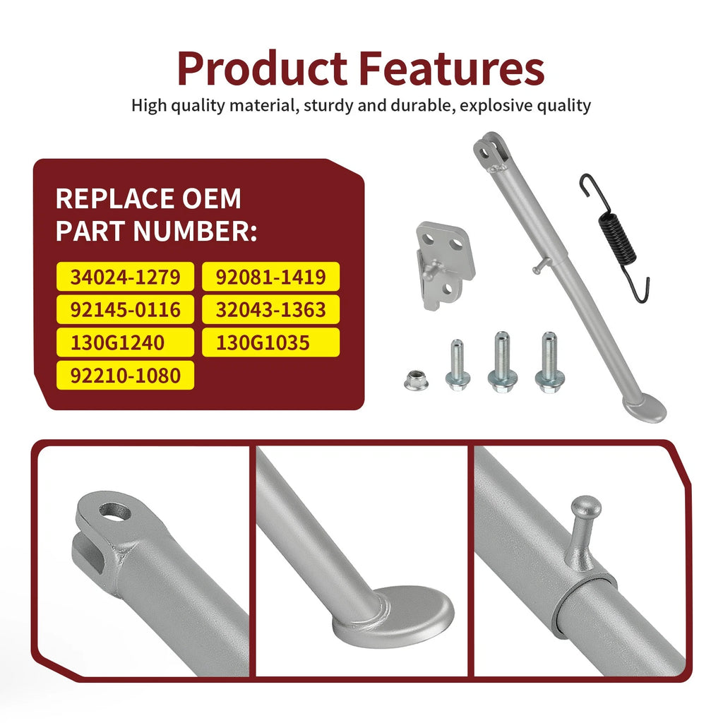 Kickstand Side Stand Bar Kit for Kawasaki KDX200 KDX250 KDX220R (34024-1279)