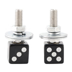 2X License Plate Bolt Screws for Motorcycle Chopper Bobber (Custom Black Plastic)