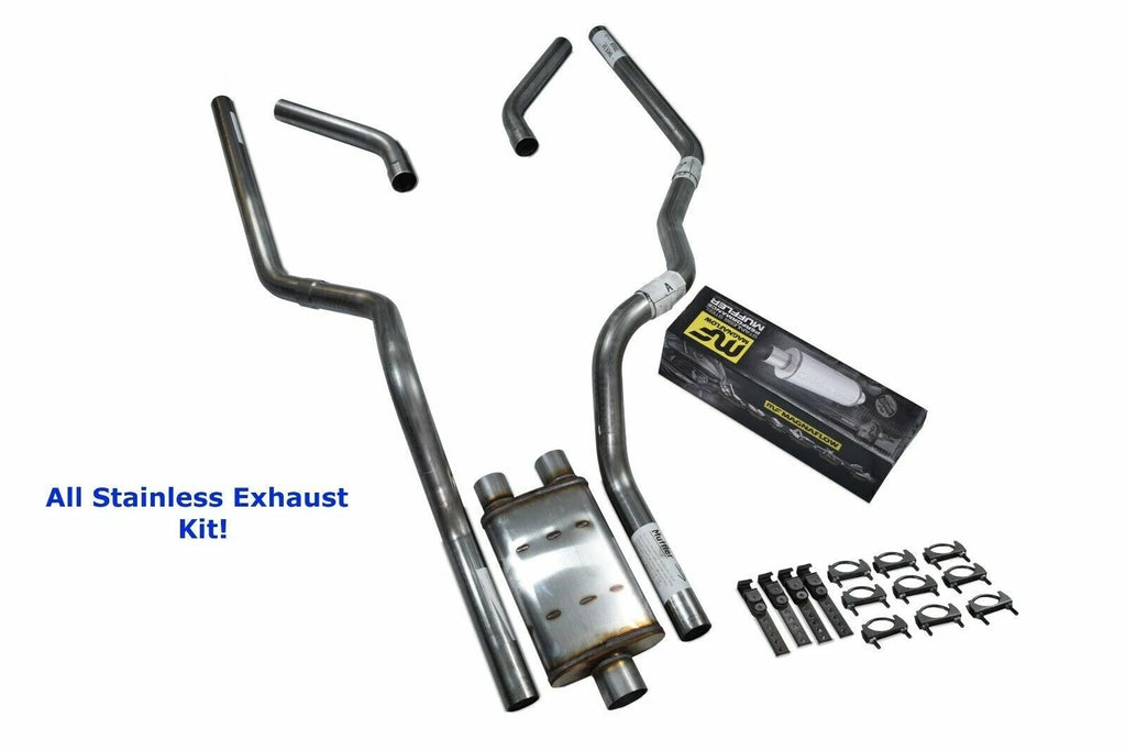 Dual Exhaust Kit for Ford F150 (2015–2020) Stainless Steel Corner Exit