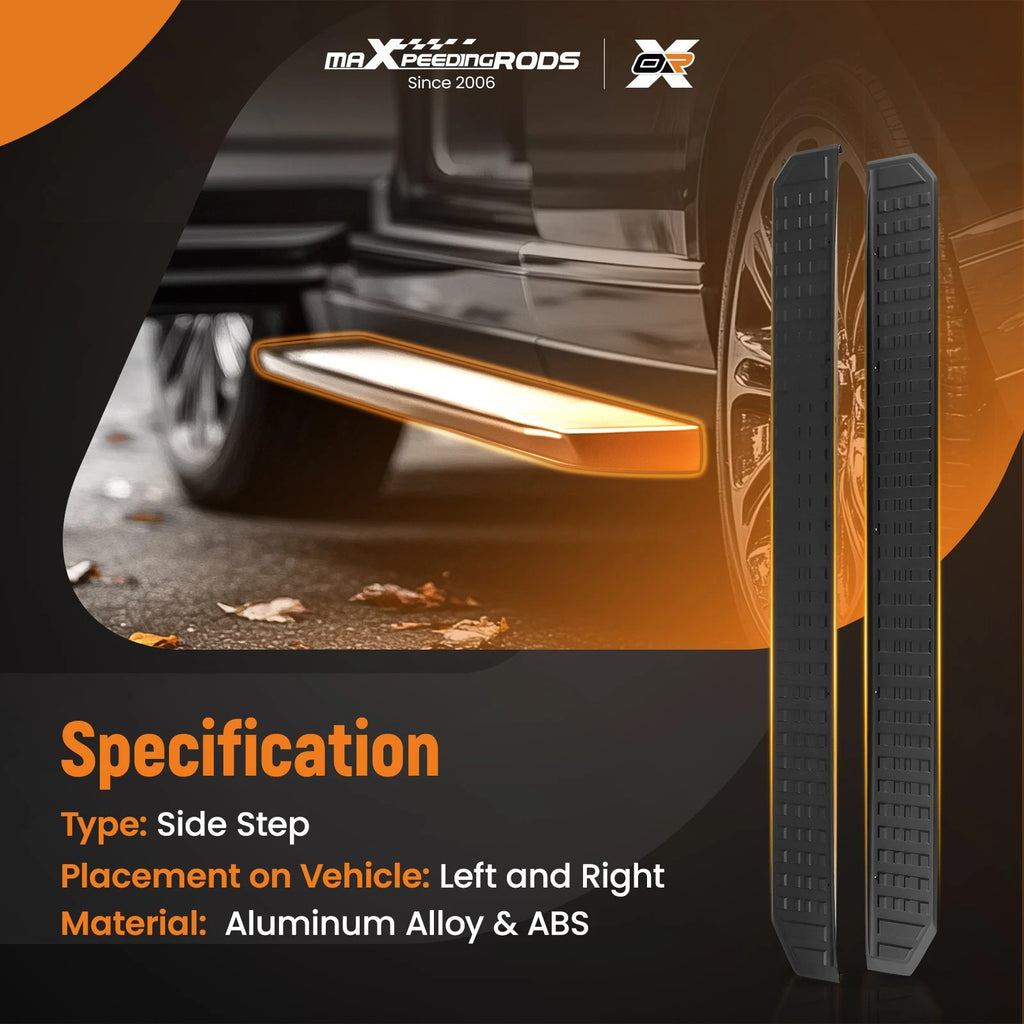 Nerf Bar Side Step Running Boards for Toyota Land Cruiser (2024–2025) Black Non-Slip