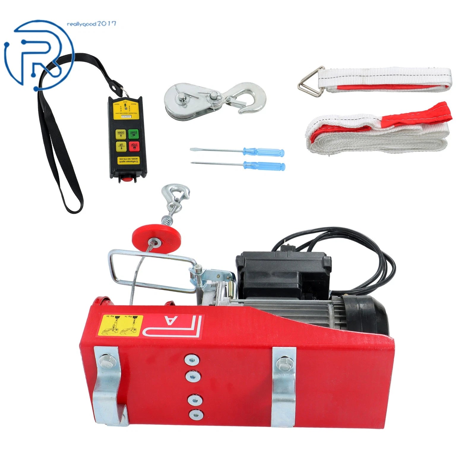 Electric Hoist 880lbs with 328ft Wireless Remote Control (110V)