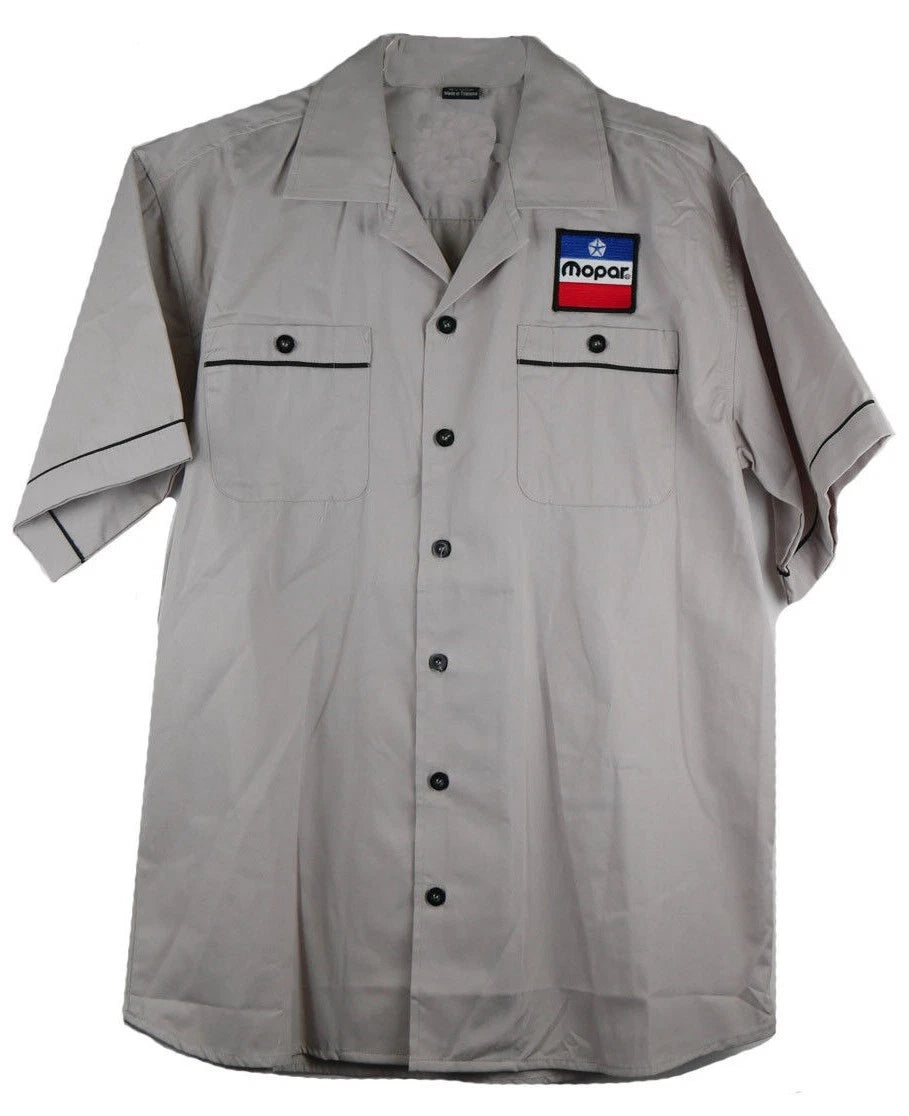 Mechanic Style Button Up Shirt for Dodge Mopar Red Crew (Unisex) (N/A–N/A)