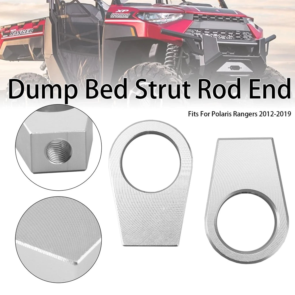 2X CNC Aluminum 6mm Dump Bed Strut Rod End for Polaris Ranger (2012–2019)