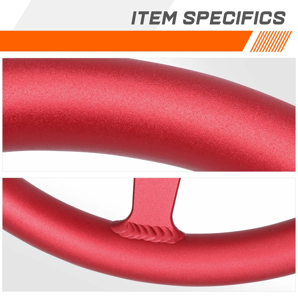 NRG RST-071-RD 330mm Red Racing Steering Wheel for Universal Fit (1" Dish)