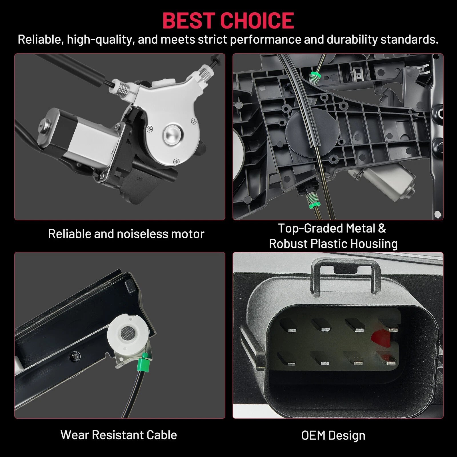 Power Window Regulator with Motor for Saturn Vue (2002–2003)