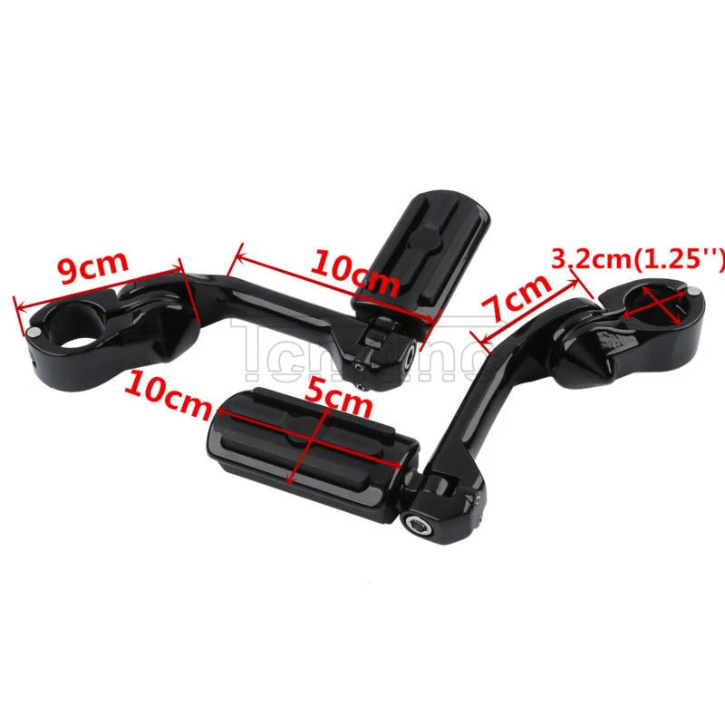 1-1/4" Highway Foot Pegs for Harley (Fits Engine Guard Crash Bar)