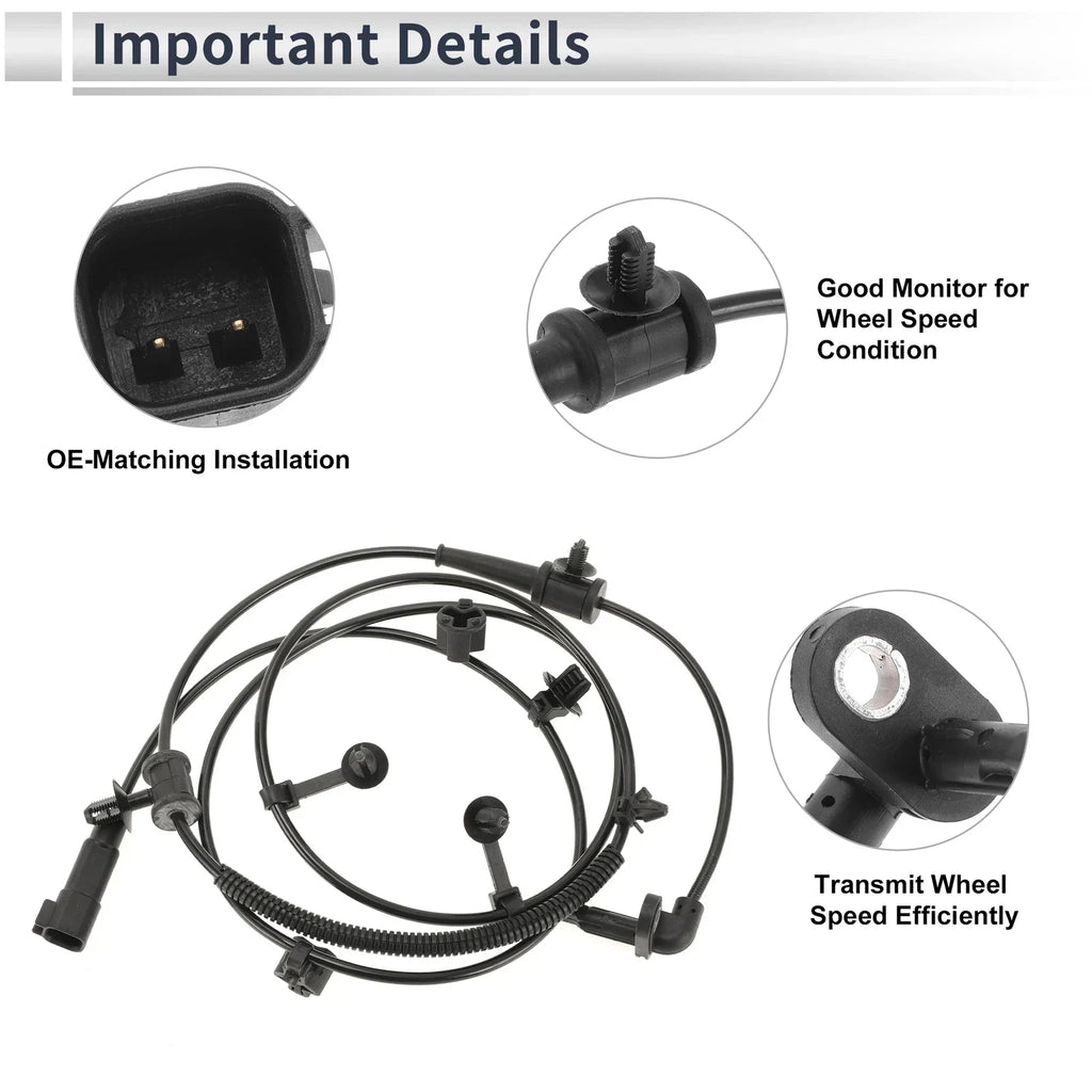 ABS Wheel Speed Sensor for Chevrolet Malibu (2013-2015) 1 x Rear Right