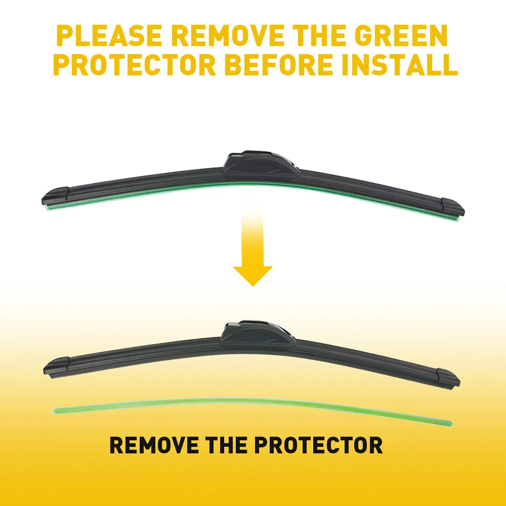 Set of 2 Windshield Wiper Blades for Jeep Wrangler (2000–2022)