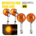 Set of 4 Motorcycle Turn Signal Indicator Amber Blinker Lights Universal