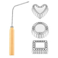 Set of 4 Bunuelos Molding Aluminum Pastry Cookie Crafting Tools