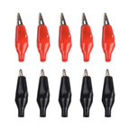 10 x Insulated Crocodile Clips Battery Connectors 5A Clamps