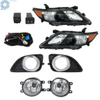 Set of 2 Fog Lights and Headlights Assembly for Toyota Camry (2010–2011)