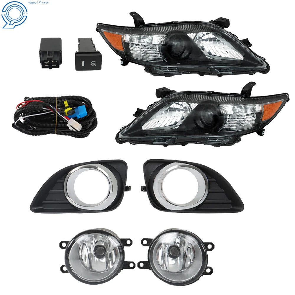 Set of 2 Fog Lights and Headlights Assembly for Toyota Camry (2010–2011)