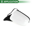 Left Side Door Mirror Replacement for Honda Fit (2009-2014) Manual Folding White