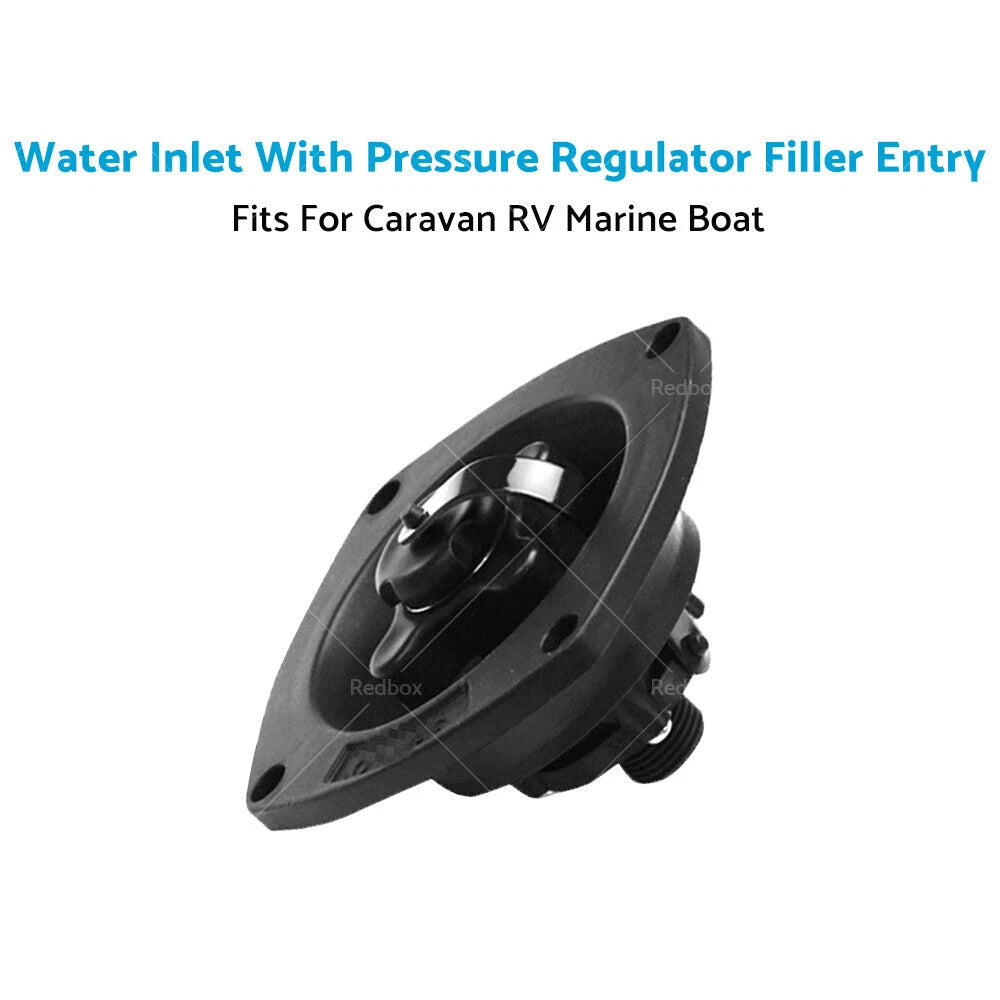Water Inlet Pressure Regulator for Caravan RV Boat (Black)