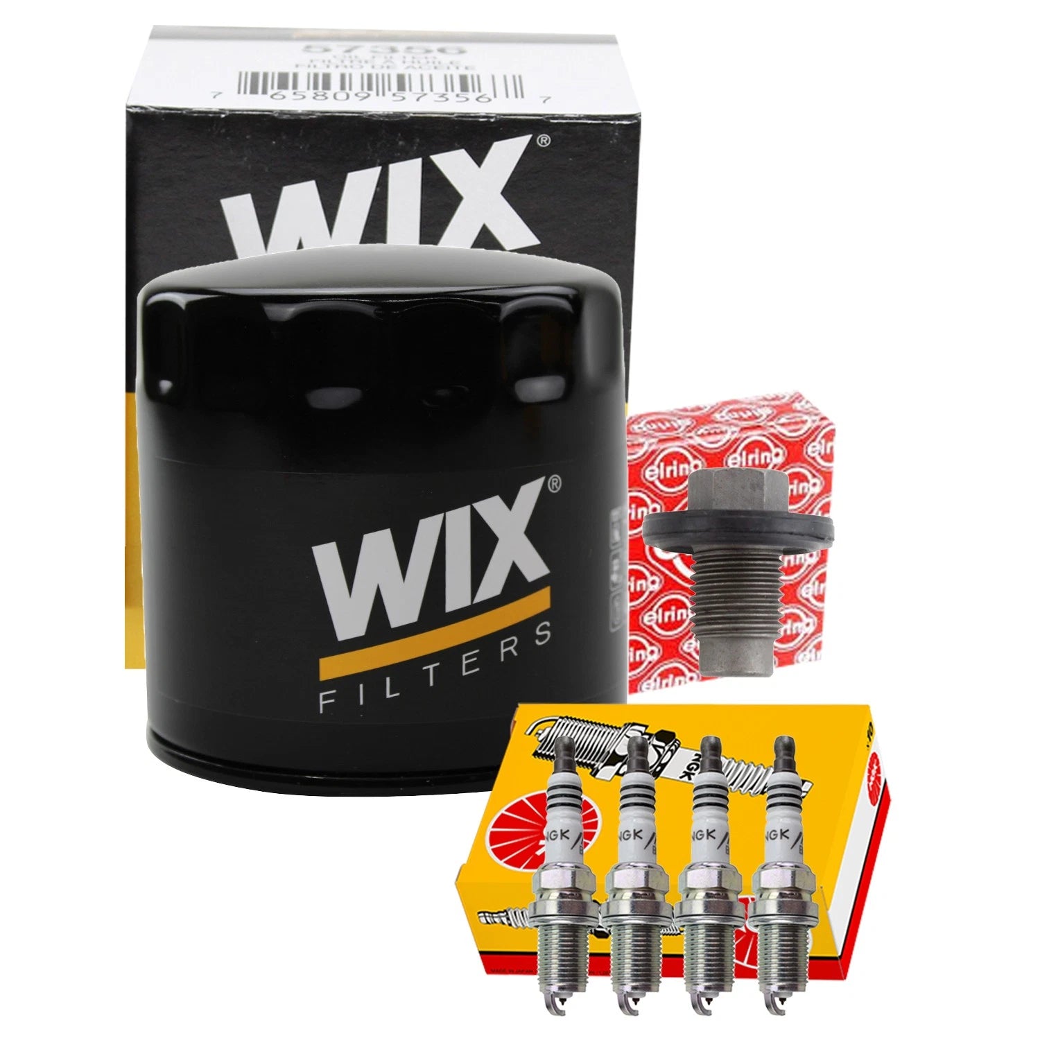 Wix Engine Oil Filter & NGK 4 Iridium IX Spark Plugs for Avenger Sebring (2008–2010)