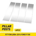 Set of 4 Chrome Door Window Trim Covers for Ford F150 (2004–2014)
