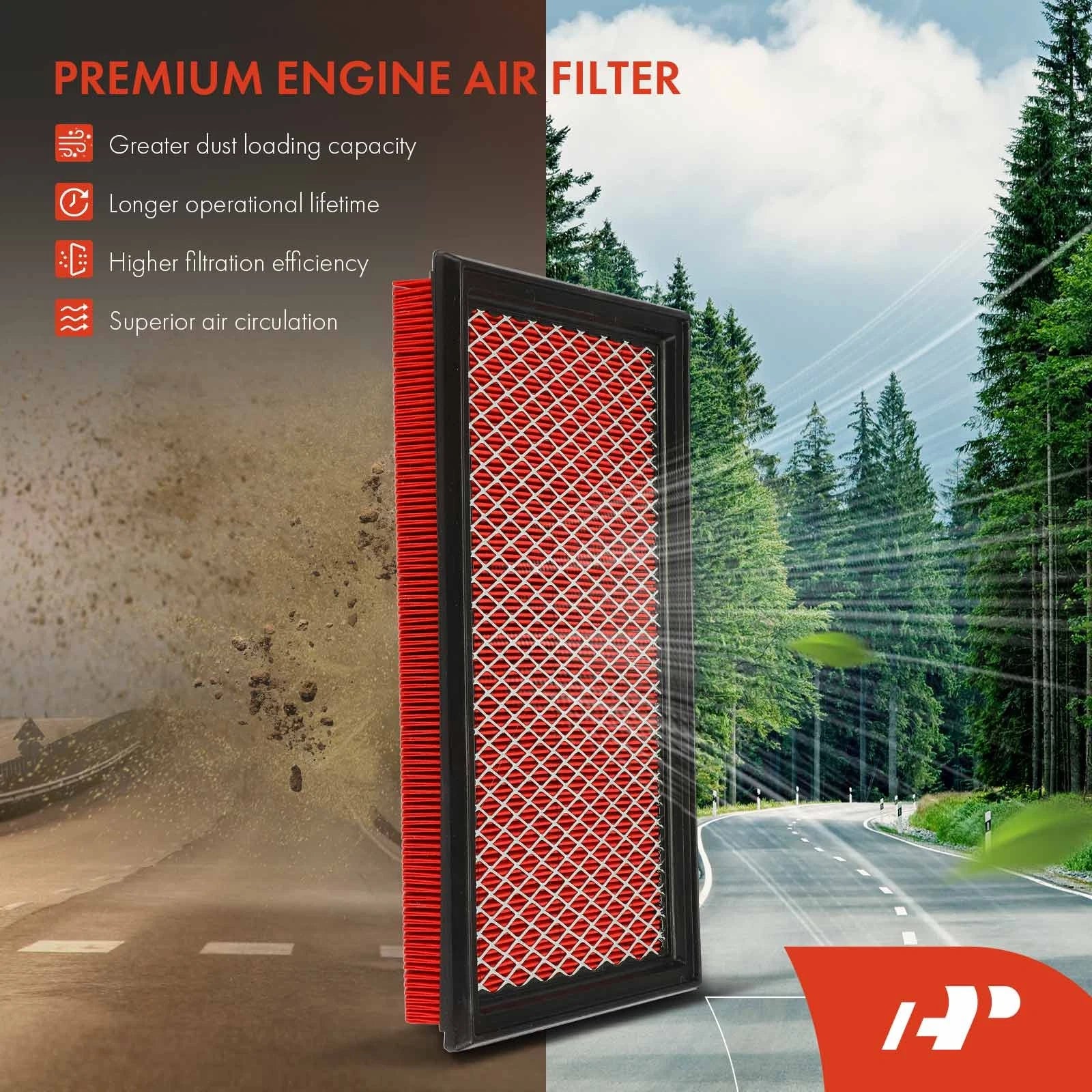 High Performance Engine Air Filter for Nissan Altima, Sentra (1993-2018)