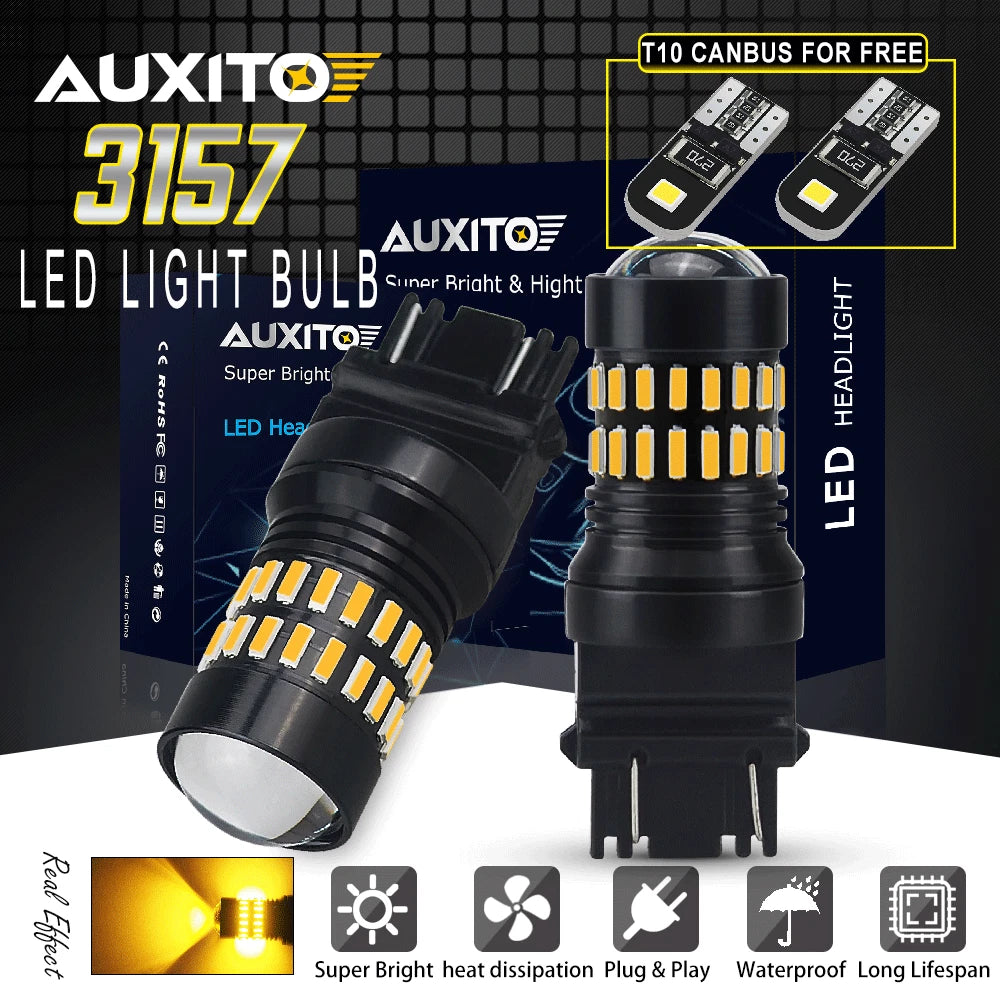 Set of 10 Amber Yellow LED Parking Turn Signal Light Bulbs for Various Models