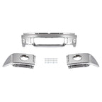 Chrome Steel Front Bumper Face Bar w/Fog Light Hole for Ford F-150 (2009–2014)