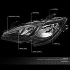 Headlight for Chrysler Pacifica Voyager (2017–2020) Black/Clear + Tool Box