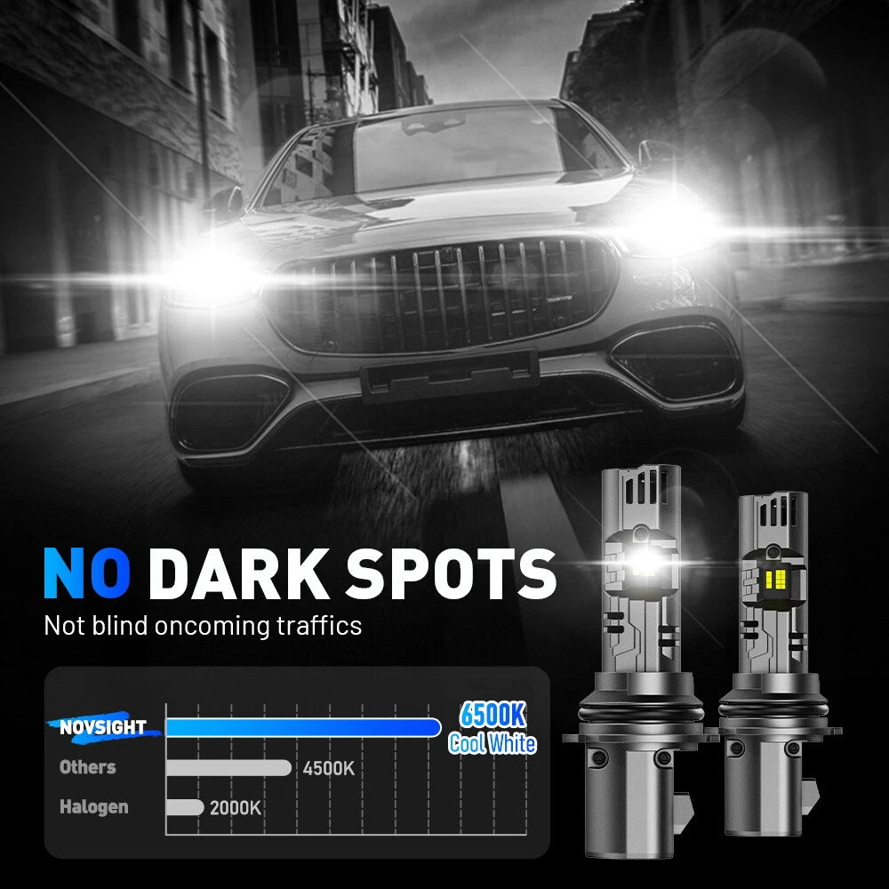 2X 9007 HB5 LED Headlight Bulbs for 100W 6500K 24000LM