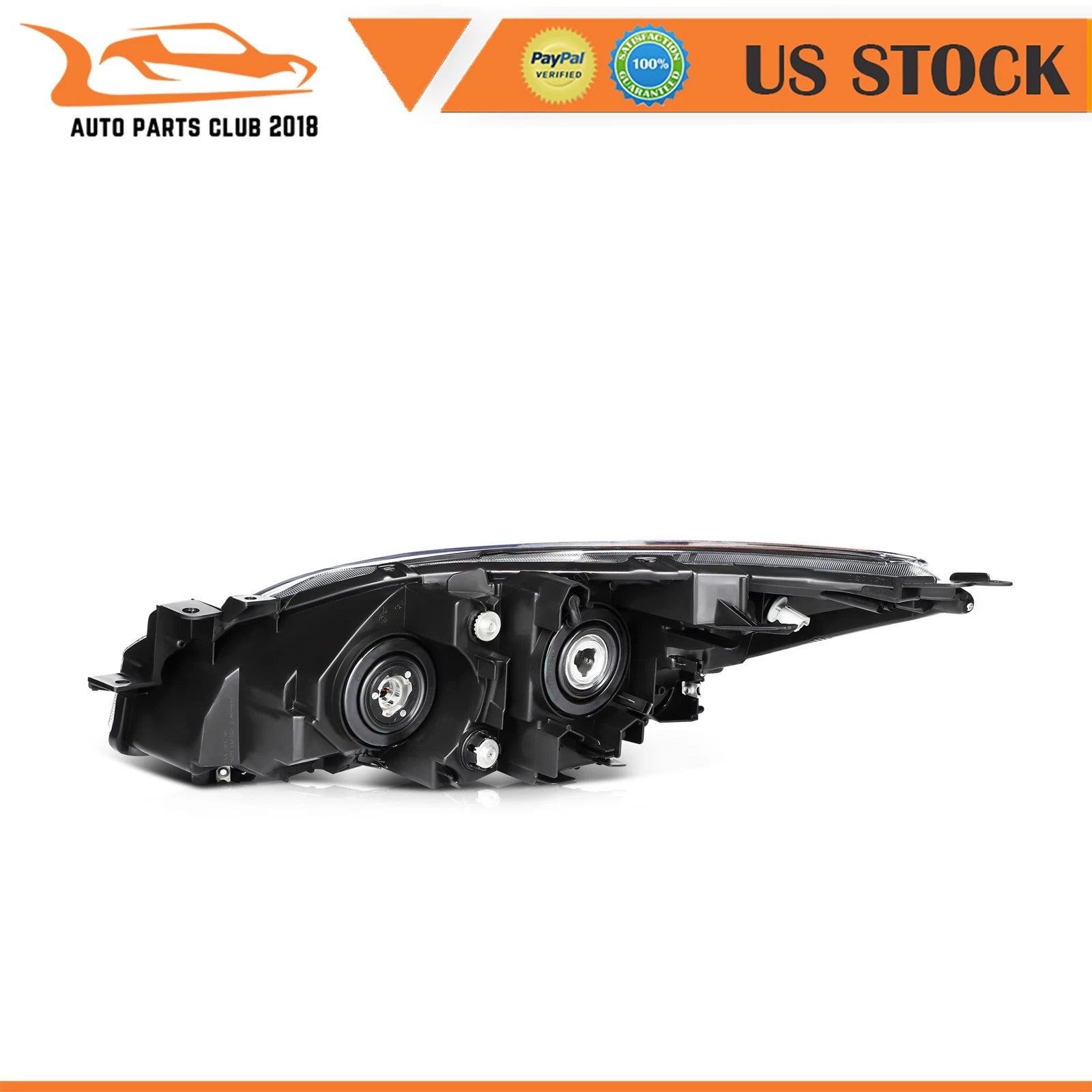 Headlight Assembly Pair for Mazda 3 (2010-2013) Clear Lens Replacement