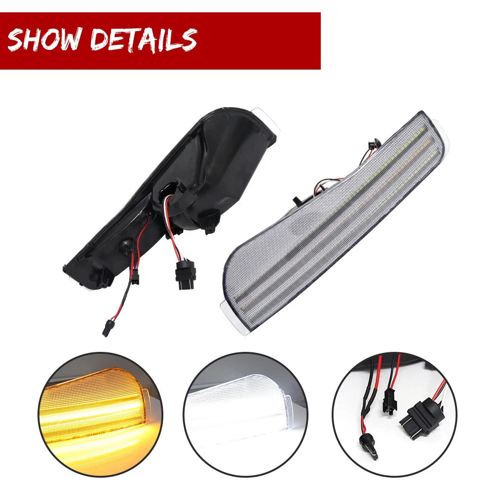 Switchback LED Clear Front DRL Signal Lights for Pontiac Firebird Trans Am (1993–1997)