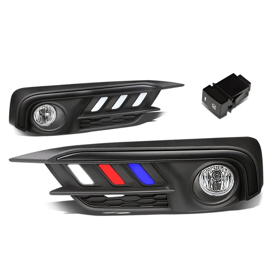 Fog Light/Lamp + Bezel for Honda Civic (2016–2017) 3-Color LED Strip