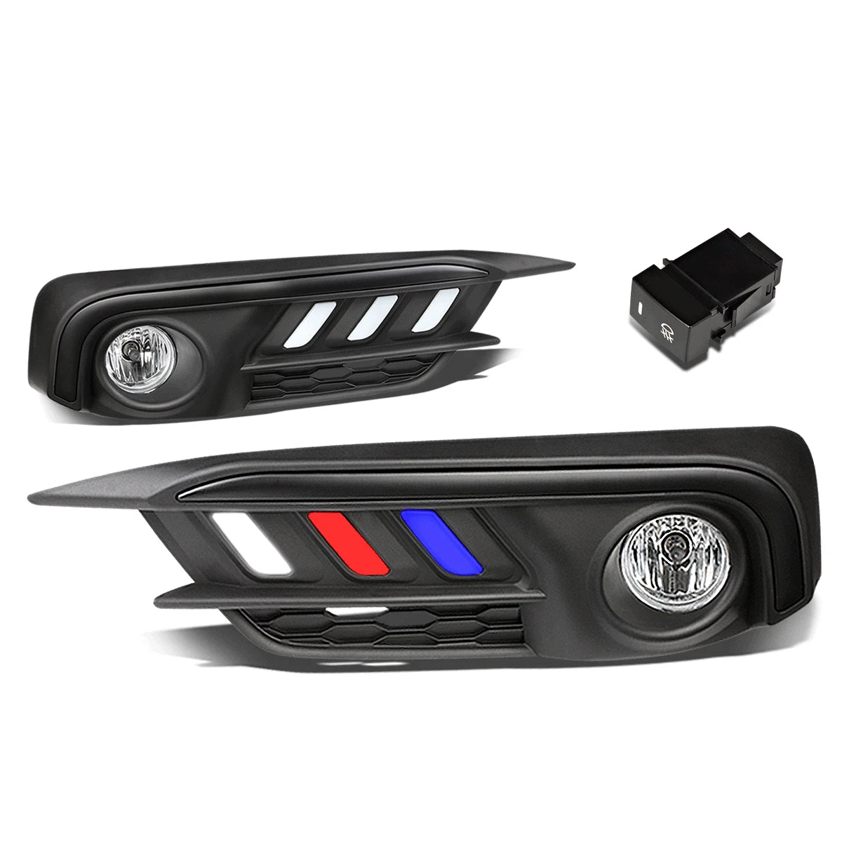 Fog Light/Lamp + Bezel for Honda Civic (2016–2017) 3-Color LED Strip