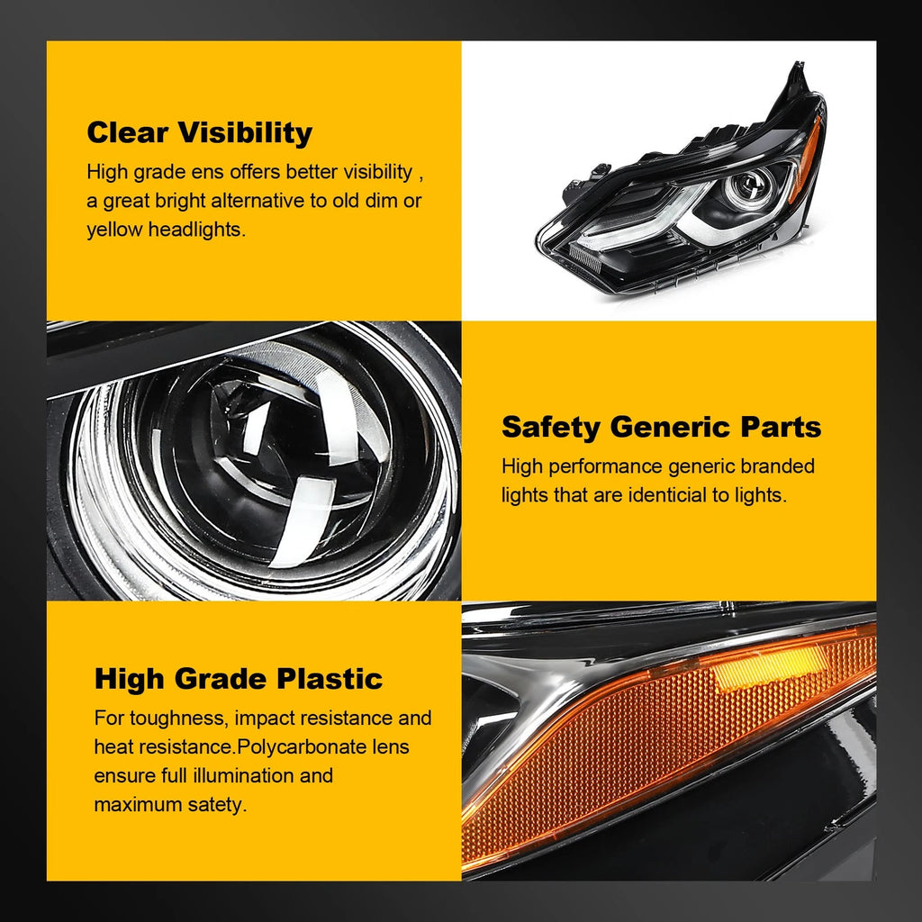 2X Headlight Assembly for Chevy Equinox (2018–2021)