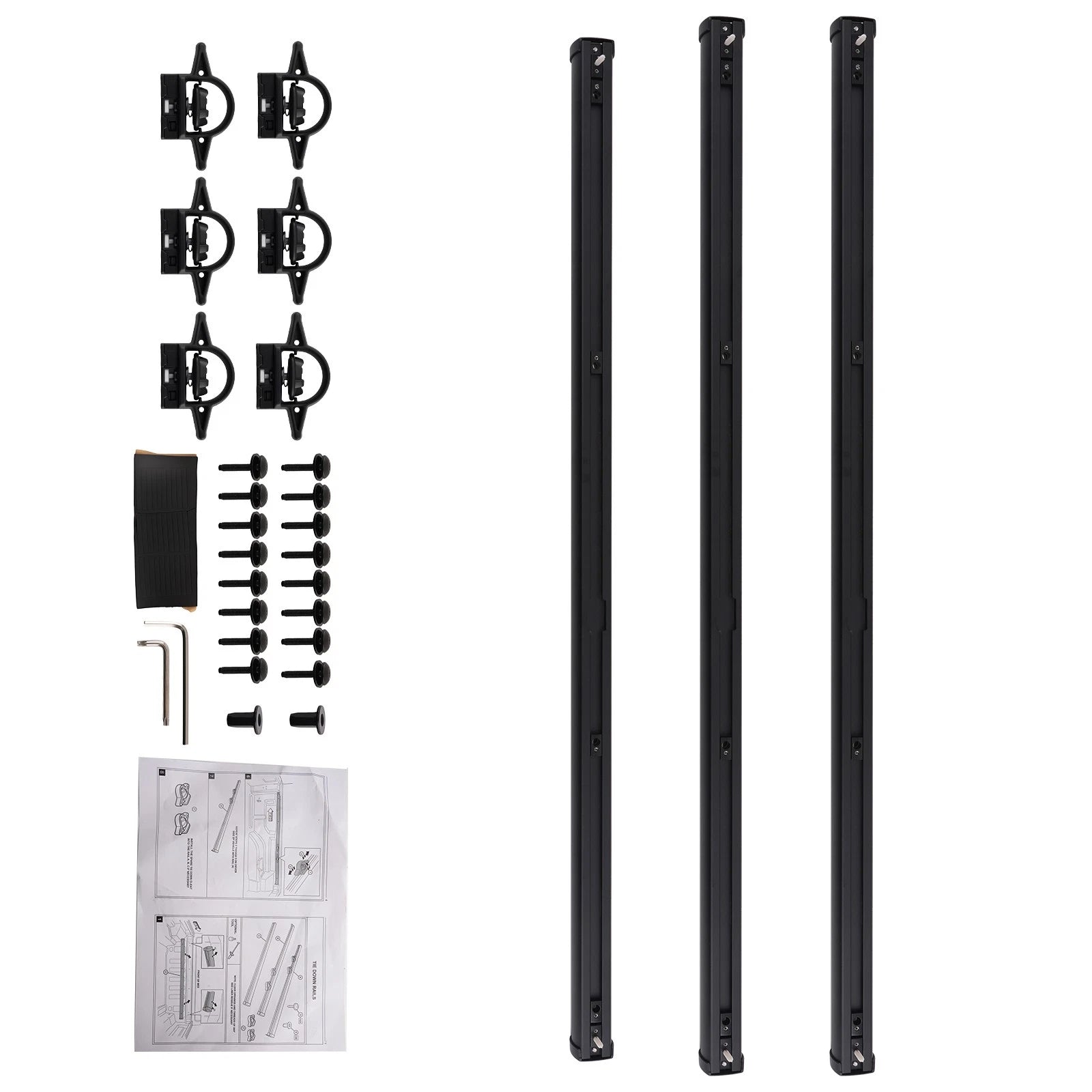 Bed Rail System Kit for Jeep Gladiator (2020–2023) 82215956, 110kg Load, Black