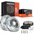 Front Drilled Brake Rotors & Ceramic Pads for Honda Civic (2012–2015)