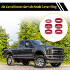 Air Conditioner Switch Knob Cover Ring for Ford F-150 (2015–2023) Red