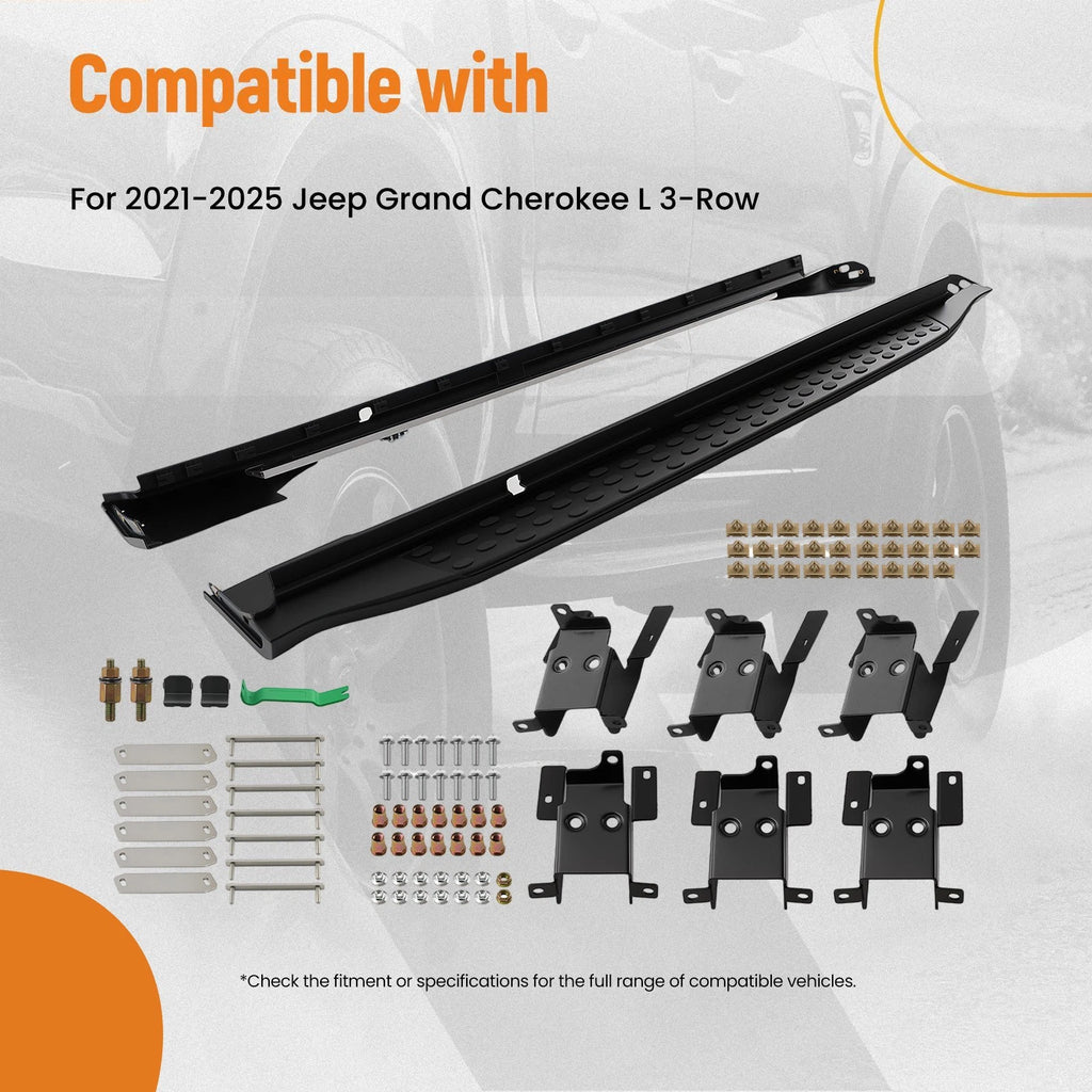 Aluminum Running Board Side Steps for Jeep Grand Cherokee L (2021–2025)