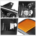 E-Shape Switchback LED DRL Headlights for Express/Savana 1500 2500 3500 (2003–2024)