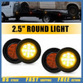 4x 2.5" Amber LED Side Marker Lights for Trailer Truck RV (12V)