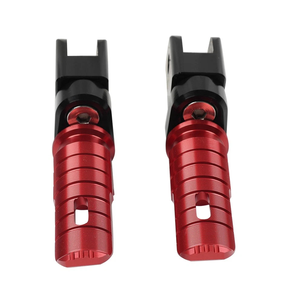 Front Footrests Foot Pegs for Aprilia RSV4 Factory (2009–2023), Tuono 660 (2021–2023) Red