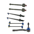 Set of 4 Mevotech Supreme Front Inner Outer Tie Rod Ends Sway Bar Links for Fusion MKX (2013–2018)