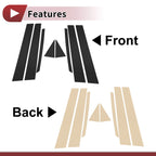 8 Pcs Door Pillar Window Trim for Nissan Altima (2002–2006) Black