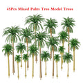 45pcs Coconut Palm Trees for HO N Scale Train Railroad Diorama