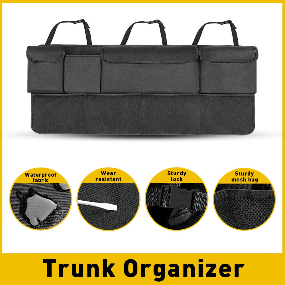 Backseat Net Trunk Organizer for Car Vehicle (Adjustable)