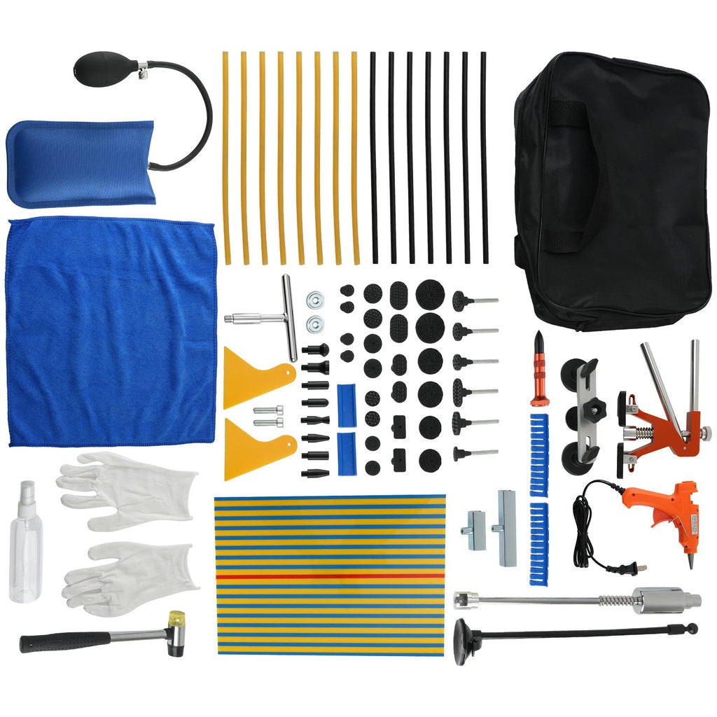 Car Body Dent Tool Kit for Vehicle PDR Repair (Golden Puller, Glue Gun)