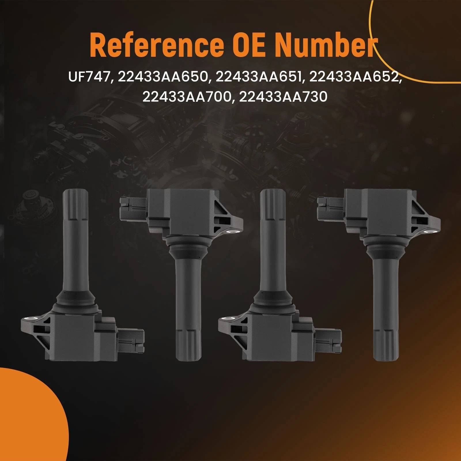 4X Ignition Coils Kit for Subaru Legacy Outback 2.5L (2015–2018) 22433AA700