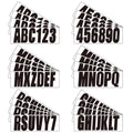 Set of 4 Waverunner Jetski PWC Registration Numbers A-Z 0-9 (Black)